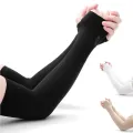 1 Pairs Arm Guard Sleeve with Thumb Hole Protective Sleeve Holders Sun UV Protection Long Arm Cover For Running Fishing Cycling. 