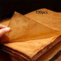 20/50/100pcs Antique-Style Cicada-Wing Calligraphy Paper - Handmade Semi-Transparent Loose-Leaf Sheets with Vintage Plant Dyes,.