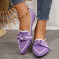 2025 summer high-quality purple women's shoes lazy casual comfortable flat shoes women's shoes large lightweight knitted shoes.