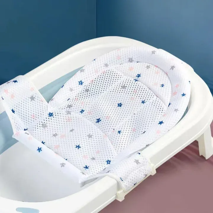 Baby%20Bath%20Net%20Mat%20Children%20%20Newborn%20Adjustable%20Bathtub%20Pillow%20Seat%20Cushion%20Cross-shaped%20Anti-slip%20Bathtub%20Shower%20Cradle%20Bed%20Seat%20-%20Image%202