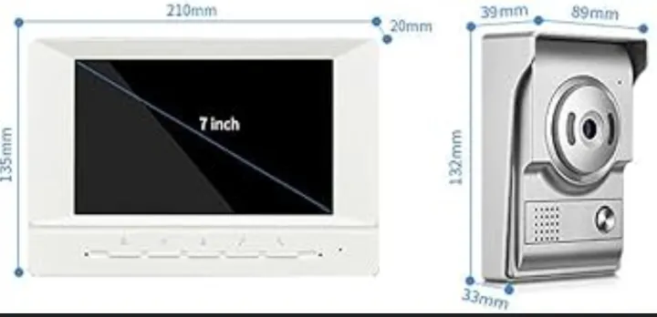 7%20inch%20Video%20Door%20phone%20Video%20Doorbell%20Indoor%20Monitor%20IR-CUT%20Outdoor%20Camera%20Visual%20Intercom%20Two-way%20Audio%20Remote%20Unlock%20Video%20Door%20Phone%20-%20Image%203