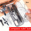 8-in-1 Mathematical Geometry Kit with Compass Ruler and Protractor, Essential for The Start of School Season. 
