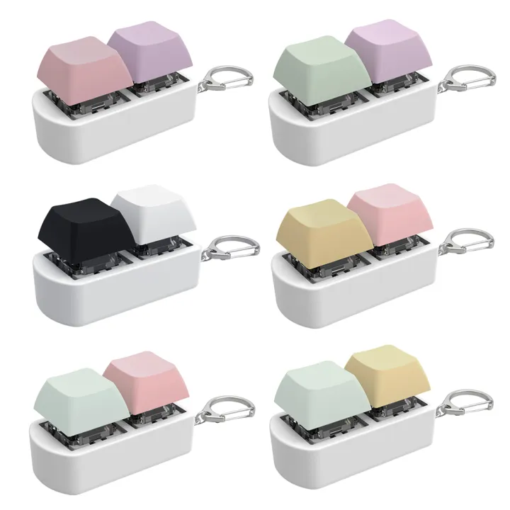 Key Cap Fidget Interlocking Finger Keyboard Fidget Toys 2 Keys Sensory Fidget Keyring Keycaps ...