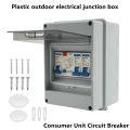 Outdoor Household Switch Waterproof Electrical Distribution Box Circuit Breaker 2 Way Power Plastic Junction Wire Box IP65. 