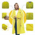 1/3/5PCS Yellow Portable Disposable Plastic Adult Raincoat Yellow Hooded Raincoat Windproof And Rainproof Fishing Hiking Cycling.