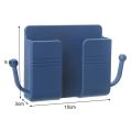 1PC Wall-Mounted Organizer Box – Punch-Free TV Remote & Phone Holder. 