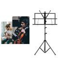 2 in 1 Music StandDual Use Folding Sheet Music Stand Desktop Book Stand Portable and Lightweight. 