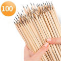 100Pcs/lot  HB Pencil Natural Hexagon Wooden Pencils Children Painting Drawing Sketch Writing Student Stationery Kid Supplies. 