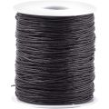 1.5MM Dark Brown Cord Smooth Waxed Cotton Thread Soft Round Bracelet String Beading Cords Bulk Rolls with Spool for Sewing. 