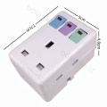 UK Plug 250V 13A Portable Multi 1 to 3 ways Travel Adapter Power Socket with ON/OFF Independent Control Switch Conversion Plug. 