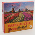46*28cm Jigsaw Puzzles 500 Pieces Paper Picture Landscape Oil Painting Art Puzzles Decompression Toys for Adults Family Games. 