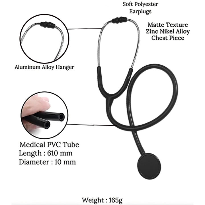 JUSTLANG%20Professional%20Stethoscope%20Clinical%20Heart%20Lung%20Blood%20Pressure%20Chest%20Cardiology%20Medical%20Estetoscopio%20for%20Doctor%20Nurse%20-%20Image%203