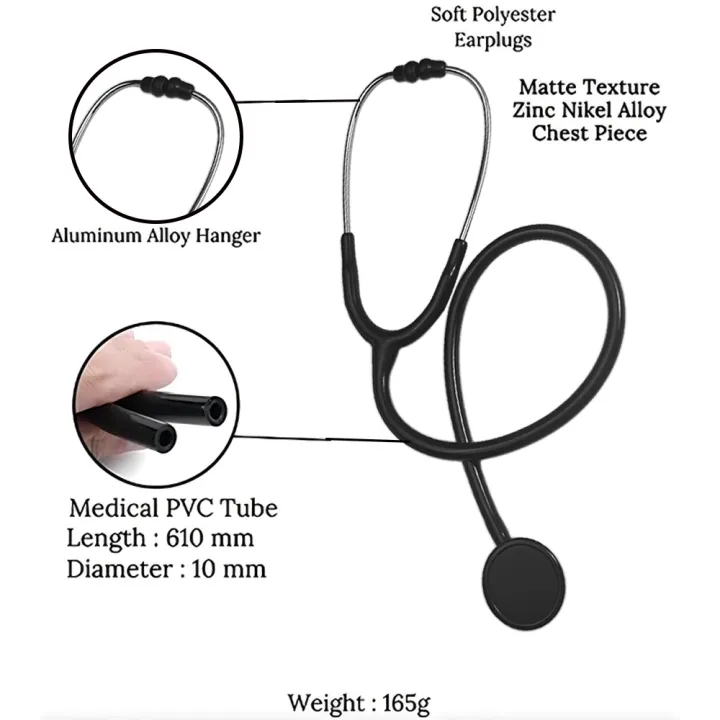 JUSTLANG%20Professional%20Stethoscope%20Clinical%20Heart%20Lung%20Blood%20Pressure%20Chest%20Cardiology%20Medical%20Estetoscopio%20for%20Doctor%20Nurse%20-%20Image%203