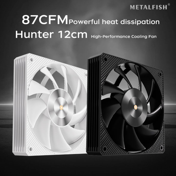 METALFISH Hunter High-Performance Cooling Fan 12cm PC Computer Chassis ...