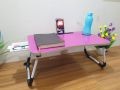pink drawer portable study table  kids study table unique portable study table Computer Laptop Desk Small Foldable Multi-Function Bed Desk Simple Dormitory Lazy Table Bed with Laptop Table. 