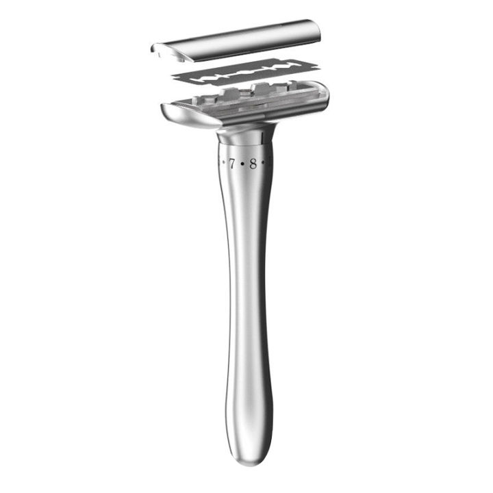 Double%20Edge%20Adjustable%20Safety%20Razors%20Classic%20Razor%20with%205%20Blade%20&%20Case%20Long%20Handle%20Wet%20Shaving%20Zero%20Irritation%20Detachable%20Blades%20-%20Image%204