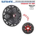 SUNSHINE Black Bicycle Freewheel MTB Bike Cassette K7 8/9/10/11/12 Speed SHIMANO HG Structure Specification for SHIMANO SRAM. 