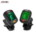 Aroma Guitar Tuner AT-01A/101 Foldable Rotatable Clip-on Tuner High Sensitivity for Bass Ukulele Chromatic Guitar Accessories. 