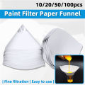Plastic Paper Filter Oil Leakage Paper Disposable Paper Filter Spray Paint Filter Pure Filter Funnel White Thickened Filter. 