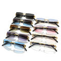Fashion Rimless Sunglasses Women Men Cheetah Decoration Rectangular Brand Designer Sun Glasses.
