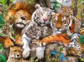 Big Cat Nap 1000/520/120 Pieces Jigsaw Puzzles Challenging Family Activity Games for Gameroom Bedroom Livingroom Party Gift. 
