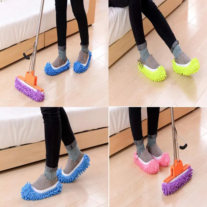 Chenille%20Dust%20Mop%20Slippers%20Foot%20Socks%20Mop%20Caps%20Multi-Function%20Floor%20Cleaning%20Lazy%20Shoe%20Covers%20Dust%20Hair%20Cleaner%20-%20Image%203