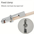 Professional Billiard Cue Tip Clamp Repair Tool, Wooden Pool Snooker Rod Leather Head Fixing Maintenance Kit for Table​. 