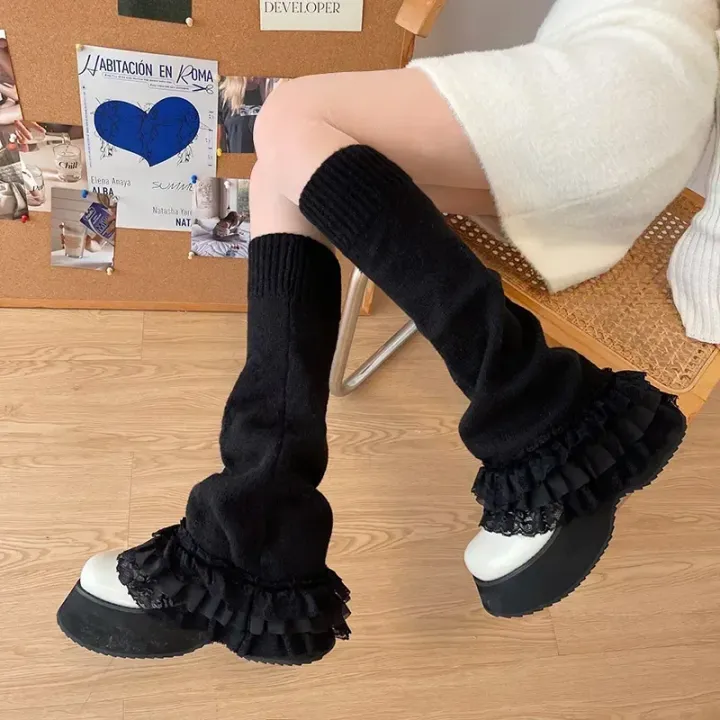 1%20Pair%20Autumn%20Winter%20Retro%20Spicy%20Girl%20Lace%20Women's%20Leg%20Warmers,%20Lolita%20Girl%20JK%20Horn%20T-shaped%20Socks,%20Elephant%20Leg%20Socks,%20Female%20-%20Image%202