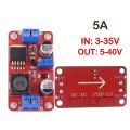 Step Up Power Module 5A DC-DC  Boost Volt Converter 3.3V-35V to 5V 6V 9V 12V 24V XL6019, Red, Compact & Efficient for Electronics Projects. 