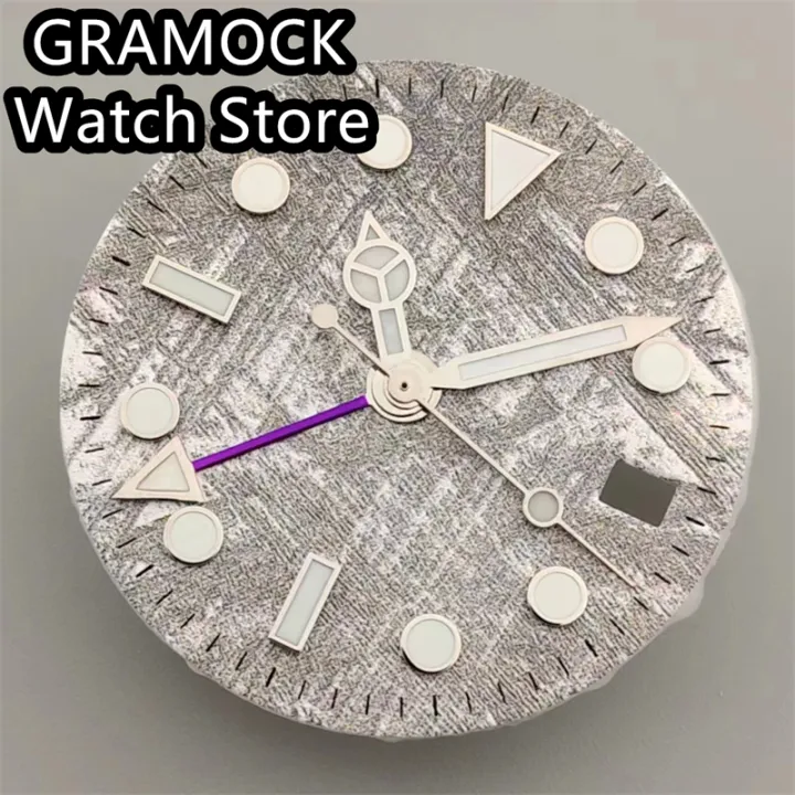 GRAMOCK%2029mm%20Meteorite%20Pattern%20Dials%20GMT%20Watch%20Hands%20Fit%20NH34%20Movement%20Green%20Luminous%20Suitable%20for%20Mechanical%20Watch%20Installation%20-%20Image%207