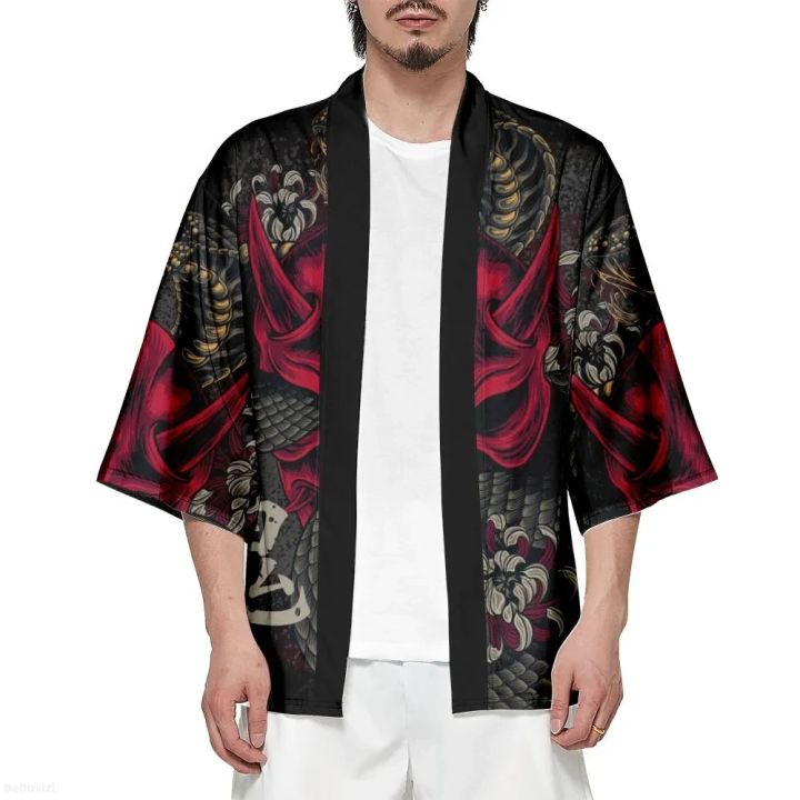 Snake%20Attendant%20Japanese%20Samurai%20Ghost%20Kimono%203D%20Printed%20Pattern%20Men%20and%20Women%20Harajuku%20Cloak%20Traditional%20Clothing%20Beach%20Shirt%20-%20Image%202