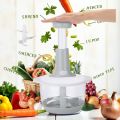 Manual Chopper Hand Operated - Manual Hand-Powered Food Chopper Machine for Meat , Vegetables - Kitchen Gadgets - Chopper Machine hand pump - Kitchen accessories. 