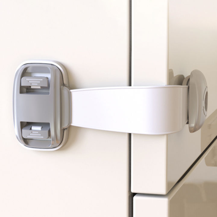 1/4%20PCS%20Baby%20Safety%20Drawer%20Door%20Lock%20Multi-Function%20Child%20Protection%20Anti-Pinch%20Cabinet%20Refrigerator%20Safety%20Buckle%20Plastic%20-%20Image%202