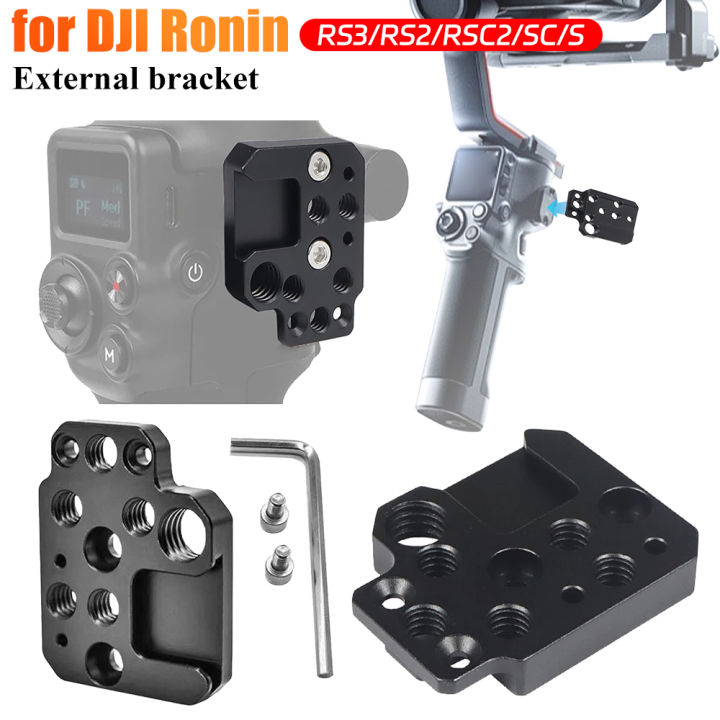 Expansion Adapter Board with 1/4 3/8 Threaded Holes Cold Shoe Mount Camera Gimbal Bracket for DJI Ronin RS3/RS2/RSC2/SC/S Gimbal