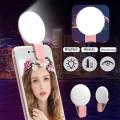 Mini Selfie Ring Light Portable LED Lamp USB Charging Photography Clip Ring Light Universal Mobile Phone Live Video Beauty Lamp. 
