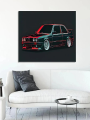 Large Retro Sports Car Poster  Classic Luxury Racing Graffiti Canvas Painting  Supercar Watercolor Wall Art  Home  Room Decor. 