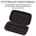 Microphone Case Dual Microphones Carrying Bag Mic Bag Storage Box Case Water-resistant Shock-proof for Storing 2 Microphones. 