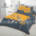 Digital Home tex Luxury Panel Fashionable Bedsheet with 2 pillows cover & 1 side pillow cover  for Home Decoration from Clothika. 