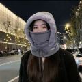 Winter Windproof Riding Hat with Ear Protection Velvet Thick Face Mask Men's and Women's Warm.