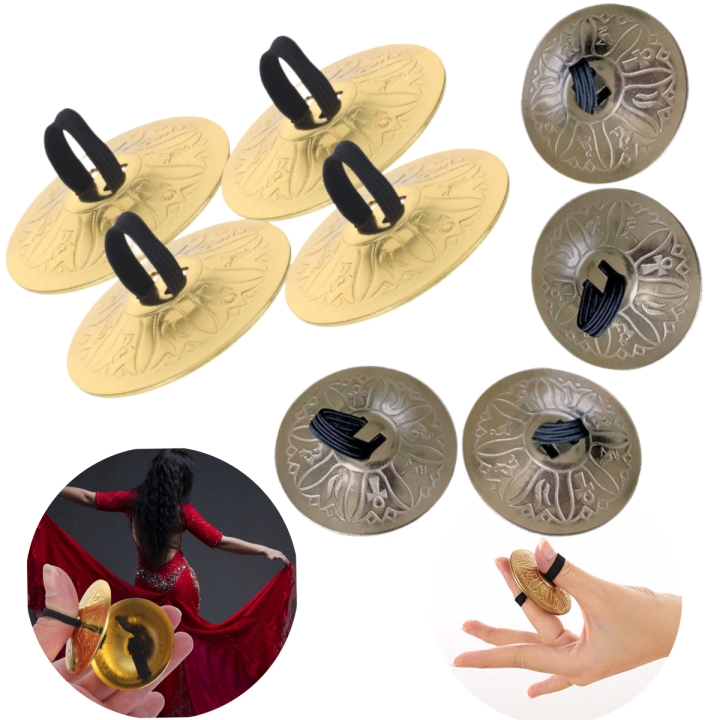Miwayer 4PCS Mini Copper Finger Cymbals Belly Dance Hand Cymbals ...