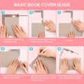 5-in-1 Book Cover Guide Stainless Steel Metal Bookbinding Cover Tool for Scribe Marking Album Notebook Scrapbooking Gauge Ruler. 