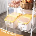 10 kg Rice Storage Container with Measuring Cup 27.6 lb Flour Storage Container with Wheels Pet Food Storage Container Dog Birds Cat Food Bin Rice Container Set for Dry Food, Sugar, Cereal. 