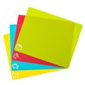 4 Pack Food-grade Flexible Plastic Sticky Cutting Board Non slip Cutting Board Easy To Clean Outdoor Portable Fruit Cutting Mat. 