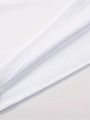 Fabric with White Hearts Fit Round Neck Summer Sports Casual Attire Women's Casual Sleeve T-Shirt Breathable Aesthetic Clothes. 