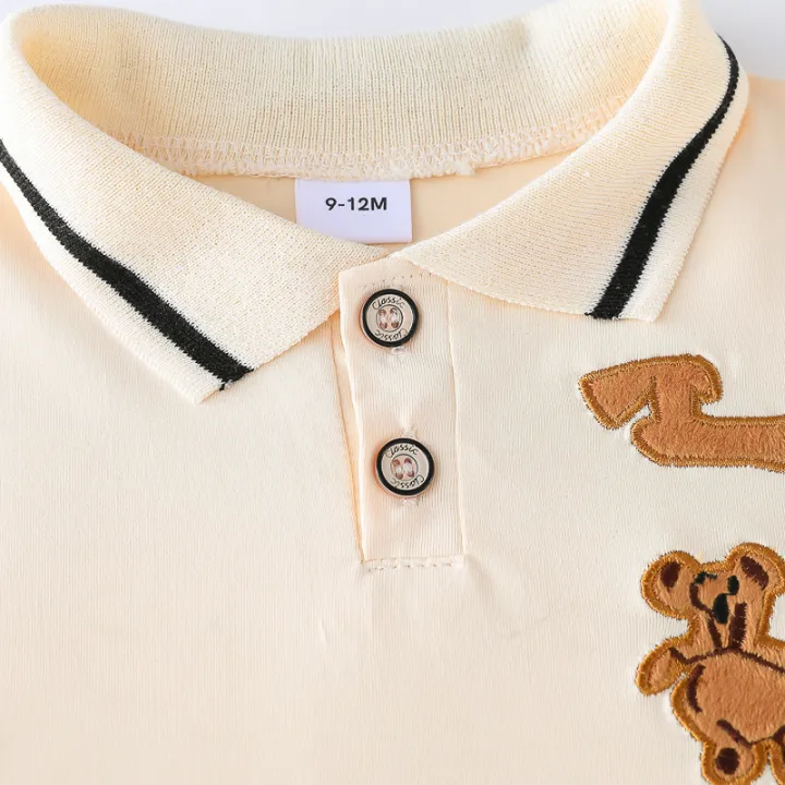 Summer%20cartoon%20bear%20turn-down%20coll%20Summer%20cartoon%20bear%20turnar%20short-sleeved%20shirt%20and%20shorts%20set%20for%20infants%20and%20young%20children%20-%20Image%204