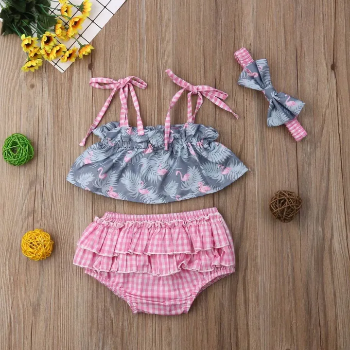 Newborn%20Baby%20Girl%20Flamingo%20Strap%20Tops%20Ruffle%20Shorts%20Sunsuit%20Summer%203pcs%20Outfits%20Set%200-24Month%20-%20Image%206