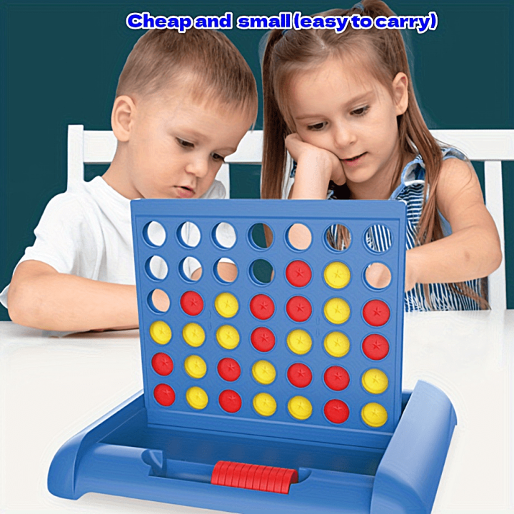 Portable Connect 4 Classic Grid, 10.16 cm A Row Game, Strategy Board ...