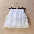 Short skirt white lace cake skirt skirt skirt female summer high waist thin a line skirt princess puffy skirt. 
