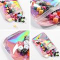 50/100pcs Iridescent Self Sealing Bags Pink Laser Plastic Pouches Resealable Zip Lock Packaging for Jewelry Display Retail Bags.