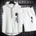 Men's track suit summer sportswear two-piece t-shirt shorts brand tracksuit jogging men's sports suit fitness clothes exercise. 